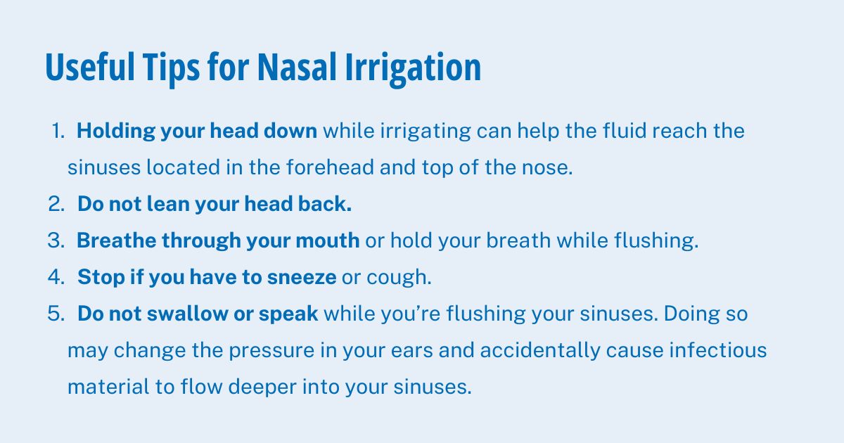 How to use a nasal irrigator